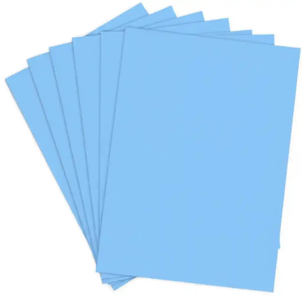 Cartulina Azul 1/8 X3 Und