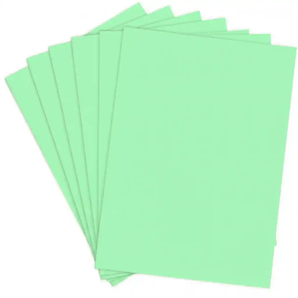 Cartulina Verde 1/8 X3 Und