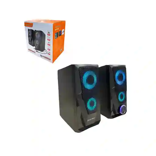 Parlantes Rgb Jertech S6 Para Pc Compurador Gamer L09