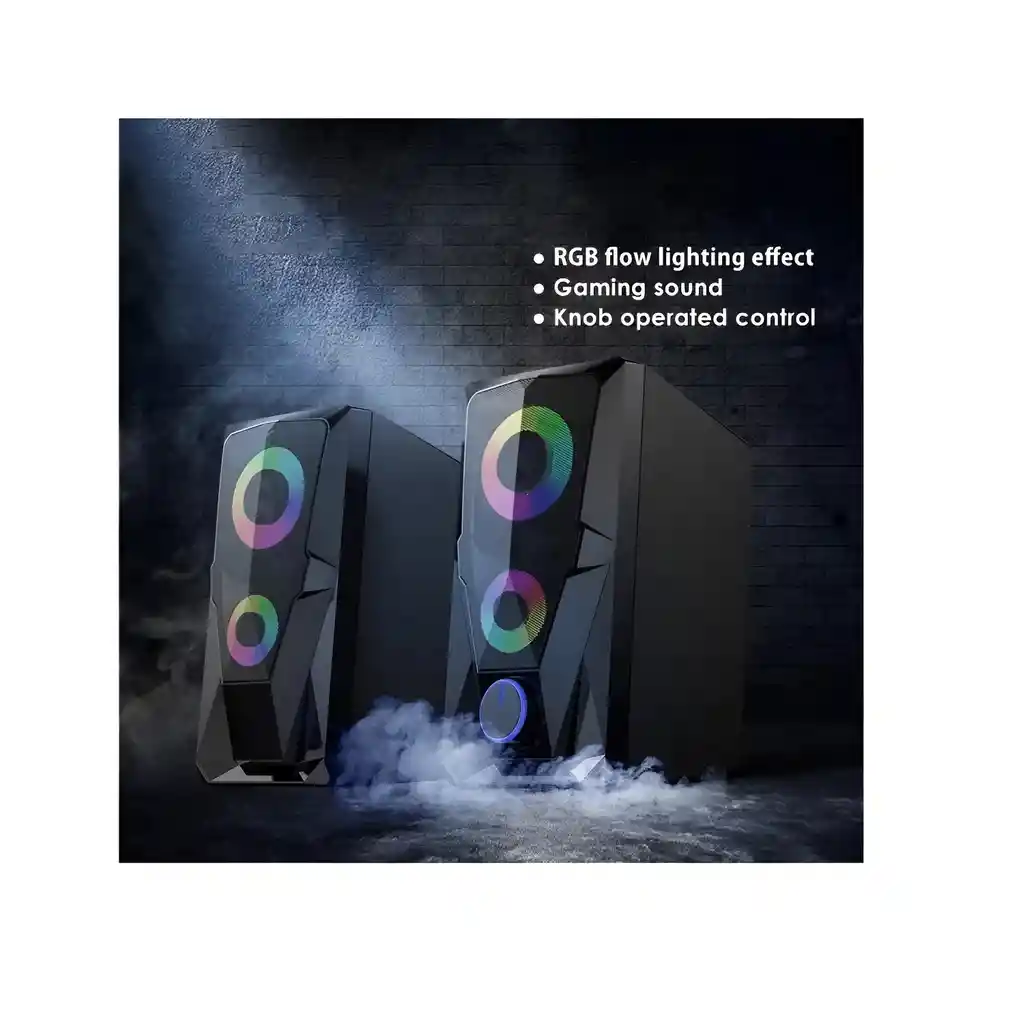 Parlantes Rgb Jertech S6 Para Pc Compurador Gamer L09