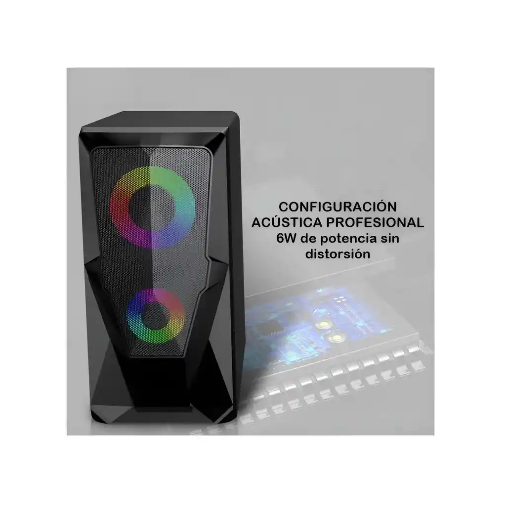 Parlantes Rgb Jertech S6 Para Pc Compurador Gamer L09