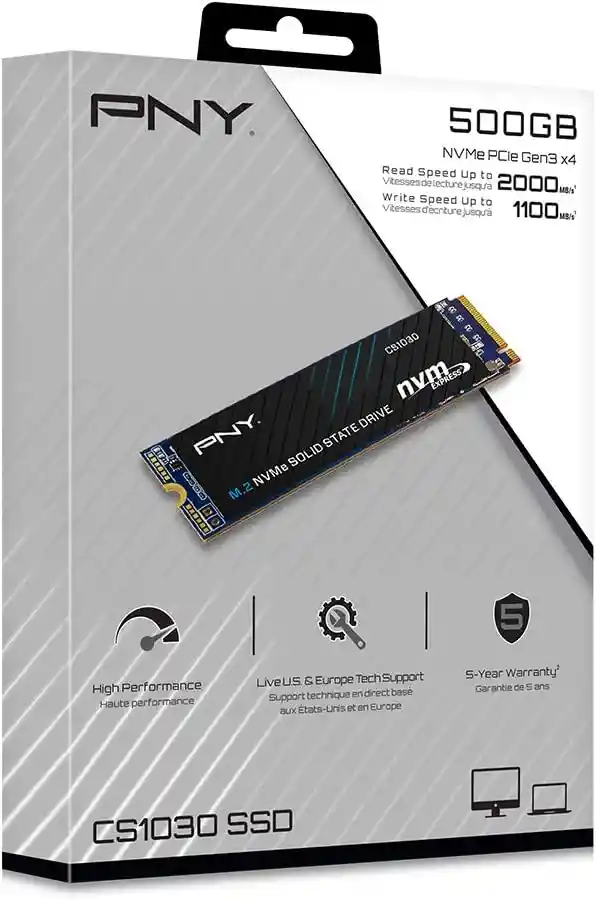 M.2 Pny 500gb Nvme Pcie Gen 3 X4