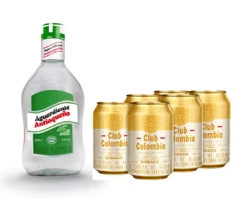 Antioqueño Verde 375 Ml + 6 Pack Club Colombia