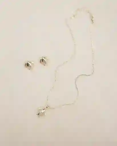 Lunamar Set De Collar Tortuga Plateado