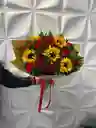Bouquet De Rosas Y Girasoles De Lujo Grande