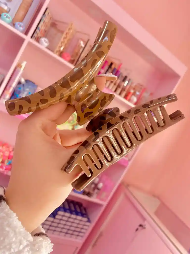 🐆 Pinza De Cabello Mediana – Estilo Animal Print (leopardo)