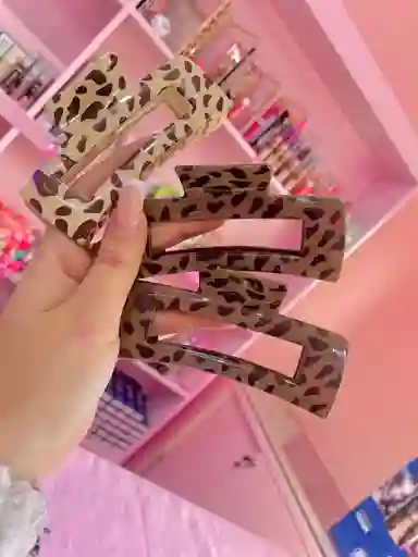 🐆 Pinza De Cabello Rectangular – Estilo Animal Print (leopardo)