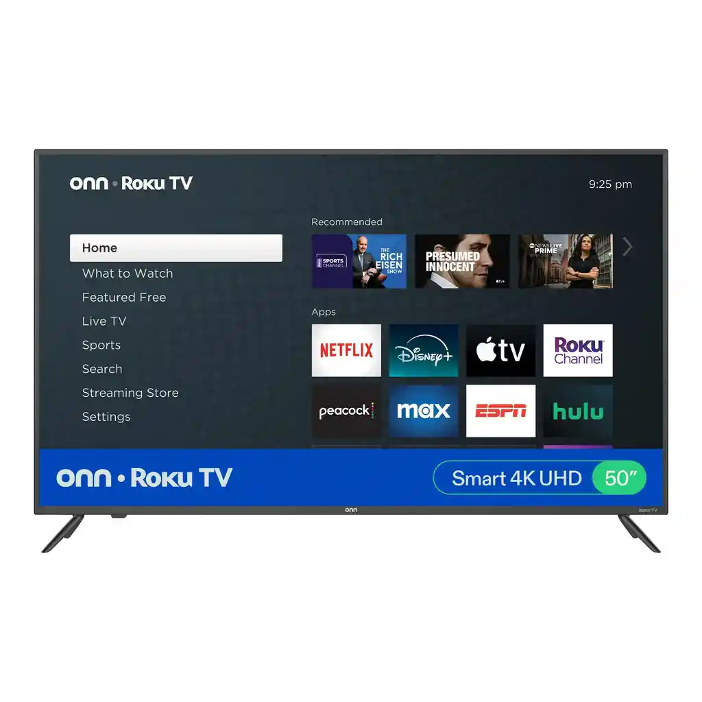 Televisor Onn 50” 4k Uhd (2160p) Led Roku Smart Televisión Hdr