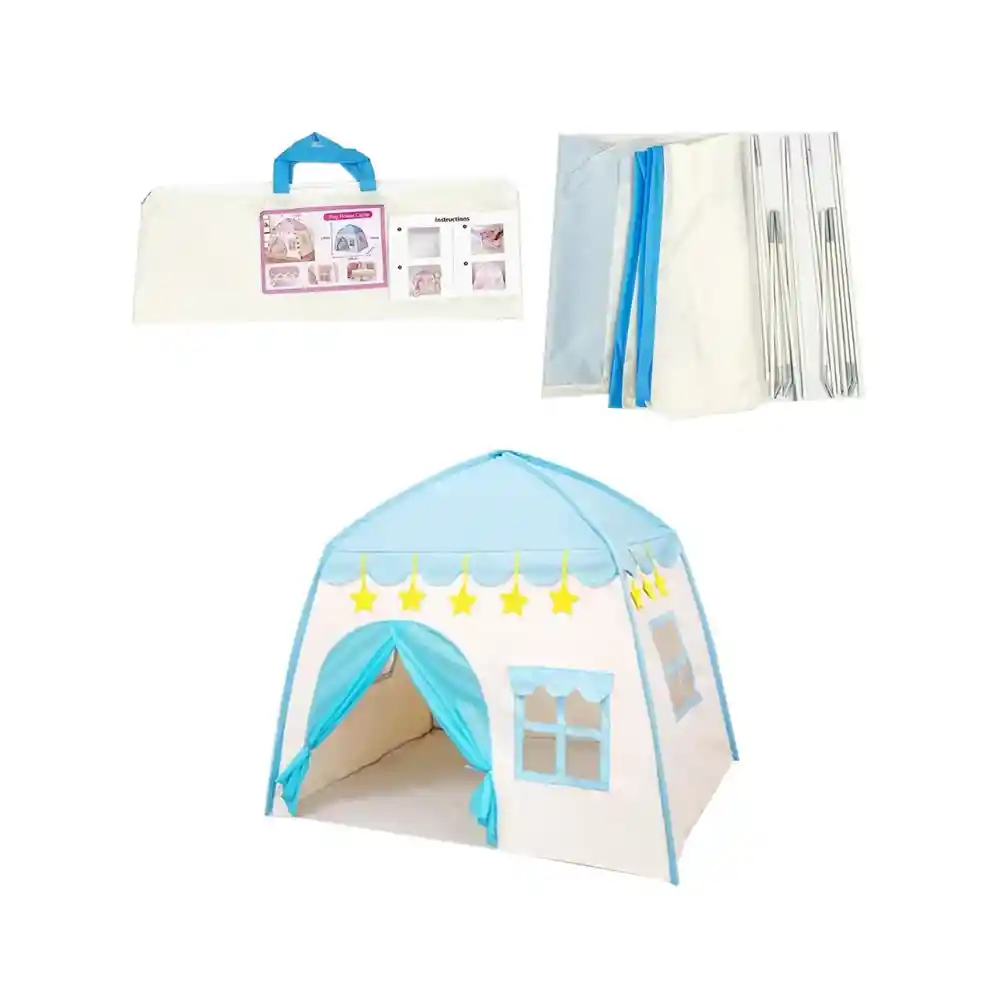 Carpa Casa Infantil V01 Color Azul