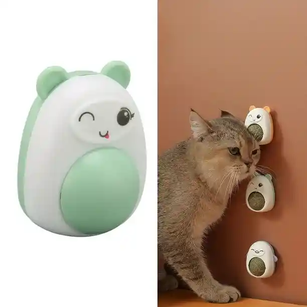 Juguete Interactivo Catnip Hierba Gatos Adhesivo Pared Piso