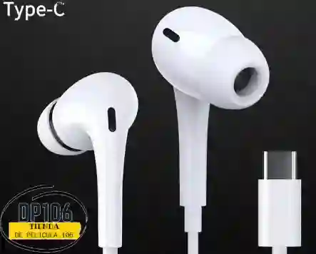 Audifonos Tipo C De Chupa Blancos