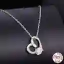 Collar Cadena Mujer Dije Corazón Piedra Moissanita Plata 925