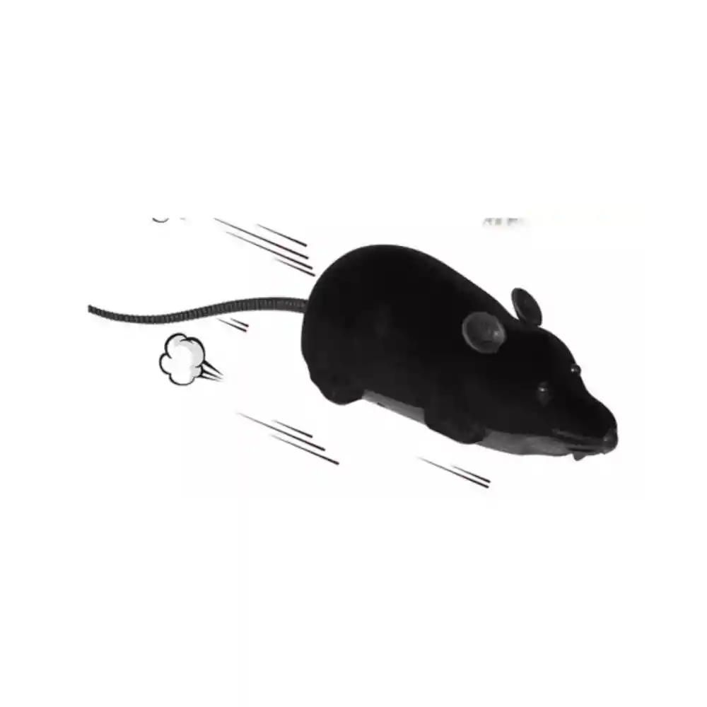 Juguete Ratón Para Gatos Color Negro A Control Remoto G11