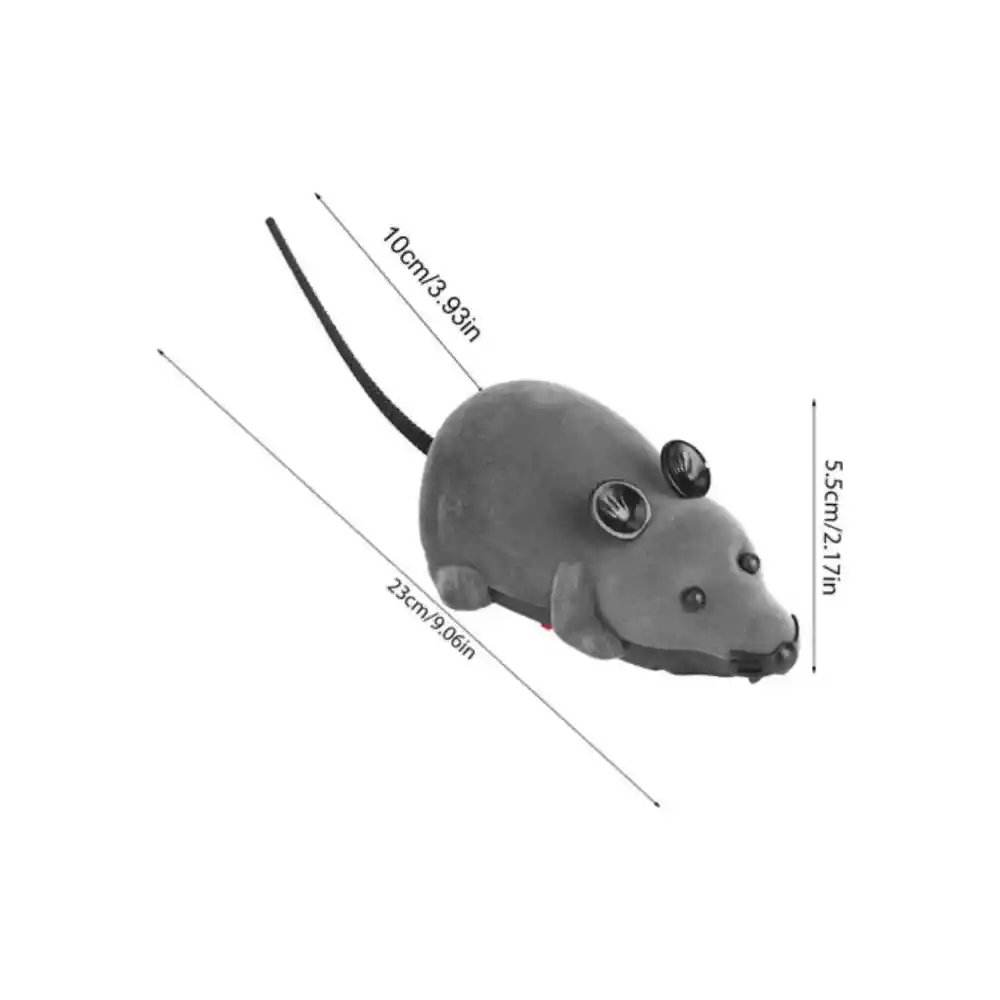 Juguete Ratón Para Gatos Color Gris A Control Remoto G11