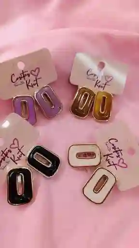 ✨ Aretes Rectangulares Fantasía Fina – Estilo Moderno Y Sofisticado ✨