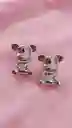 🧸 Aretes Osito Glam – Fantasía Fina 💎un Toque Tierno Con Brillo Sofisticado.