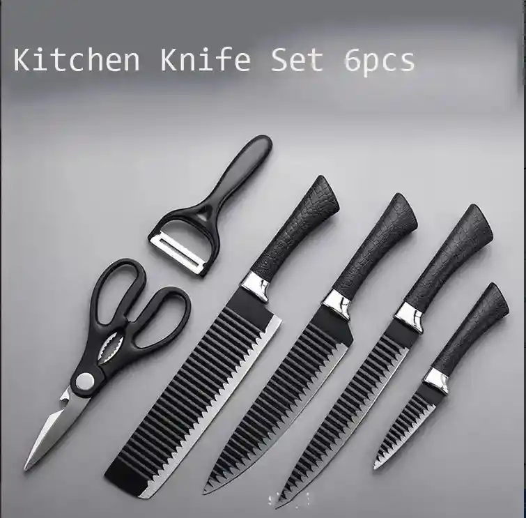 Juego De Cuchillos Antiadherentes De 6 Piezas