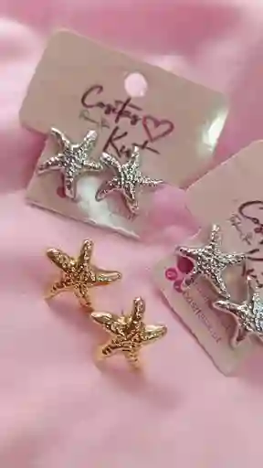 ✨ Aretes Estrella De Mar – Fantasía Fina 🐚🌊