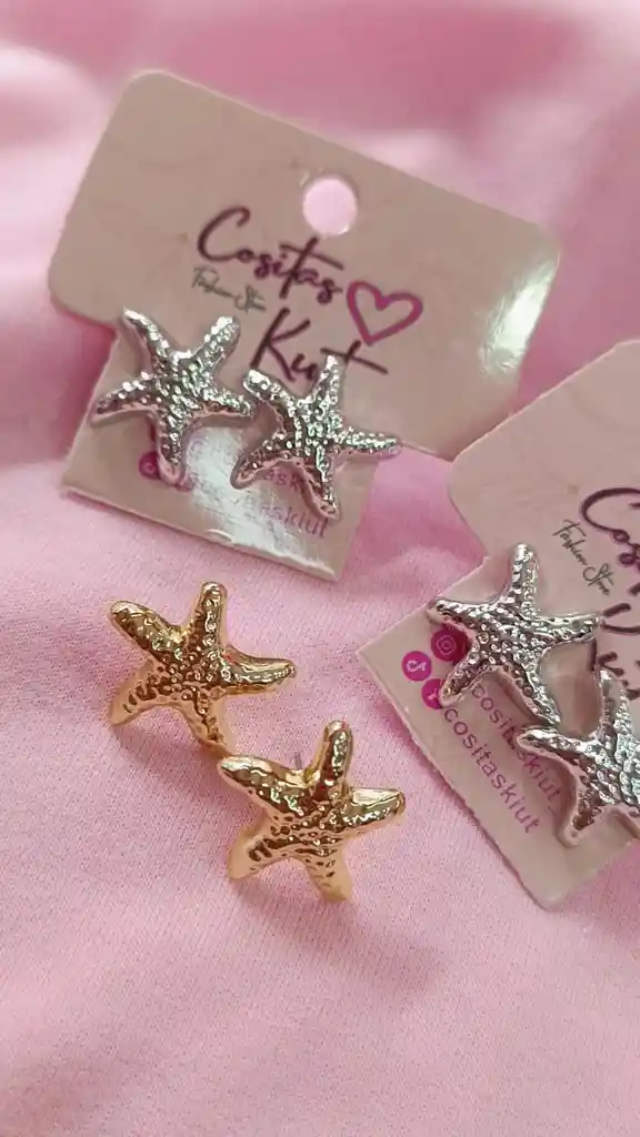 ✨ Aretes Estrella De Mar – Fantasía Fina 🐚🌊