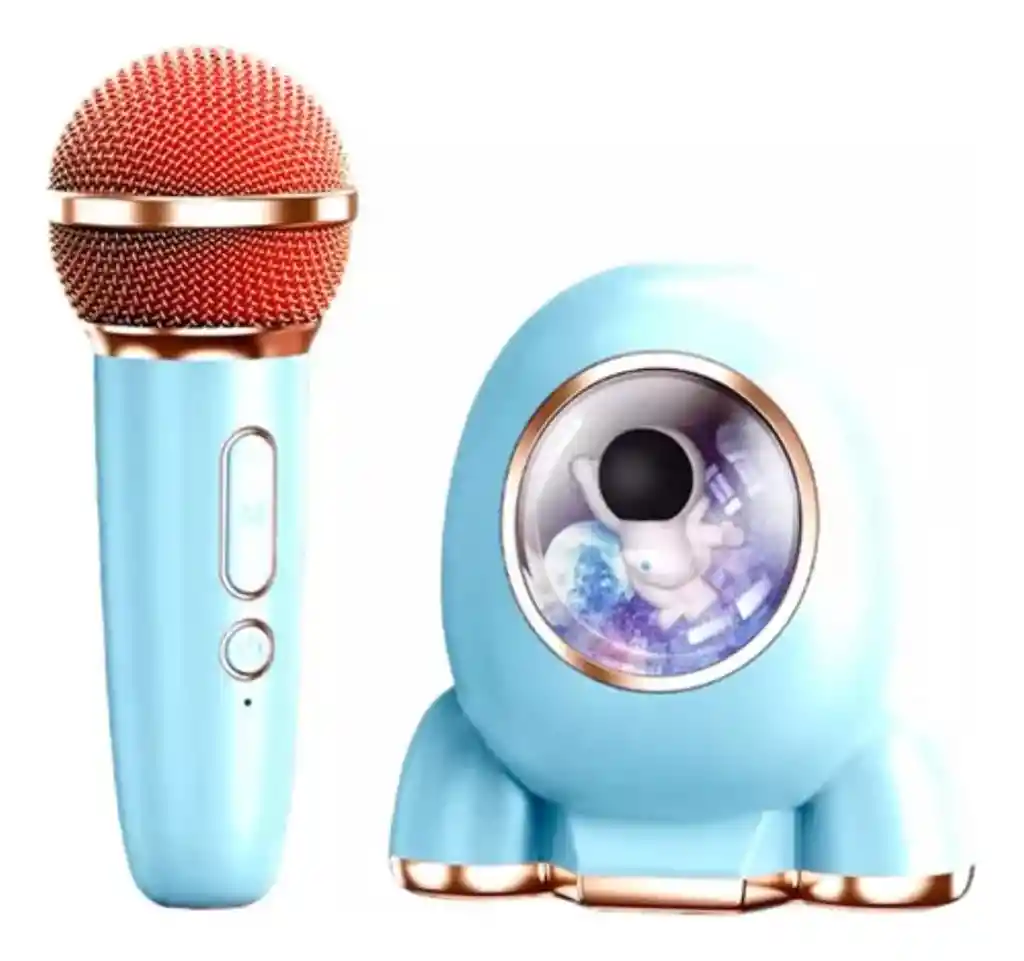 Mini Parlante Con Karaoke Para Niños Con Bluetooth Y Luz Rgb
