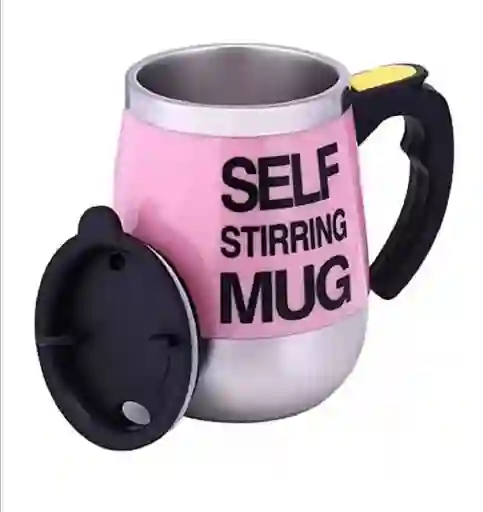 Vaso Taza Pocillo Mezclador Elèctrico Mug Cafe 400ml Color Rosado