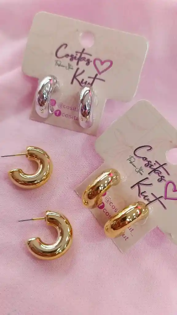 ✨ Aretes Chunky – Fantasía Fina Que Impacta 💥💖