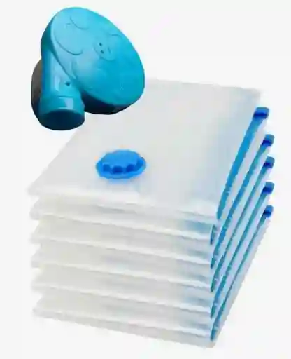 Kit 10 Bolsas Ahorradoras De Espacio 70x50 + Bomba Eléctrica