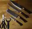 Set De Cuchillos 6 Piezas Profesional Con Diseño De Mármol