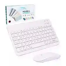 Teclado Y Mouse Inalambrico Recargable / Bluetooth Para Android Ios
