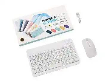 Teclado Y Mouse Inalambrico Recargable / Bluetooth Para Android Ios