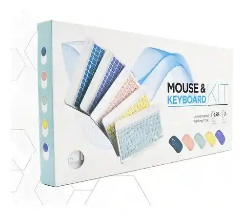 Teclado Y Mouse Inalambrico Recargable / Bluetooth Para Android Ios