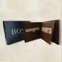 Billetera Hombre Hugo Boss Cuero Genuino De Alta Calidad Color Café - Grabado