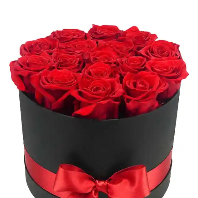 Arreglo Floral 20 Rosas Rojas En Caja Redonda