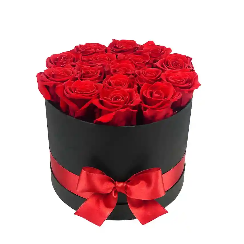 Arreglo Floral 20 Rosas Rojas En Caja Redonda