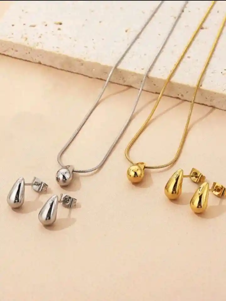 ✨ Set Collar + Aros Lágrima
