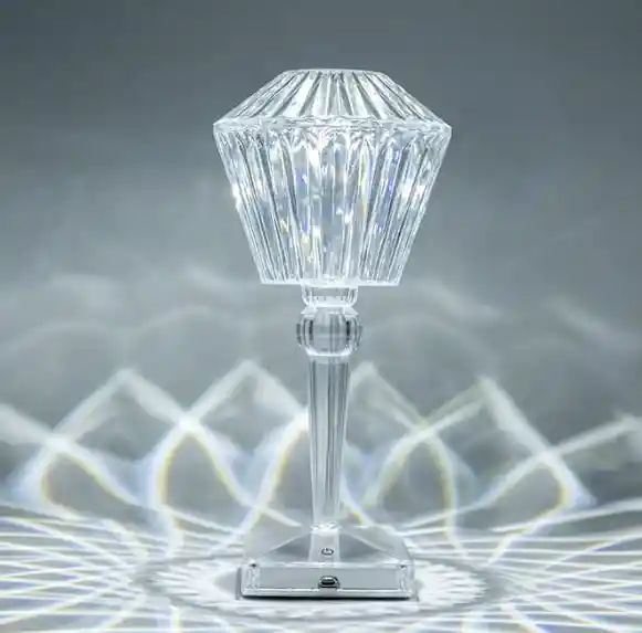 Lampara De Mesa Con Diseño De Diamante