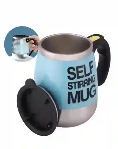 Vaso Taza Pocillo Mezclador Elèctrico Mug Cafe 400ml Color Azul Celeste