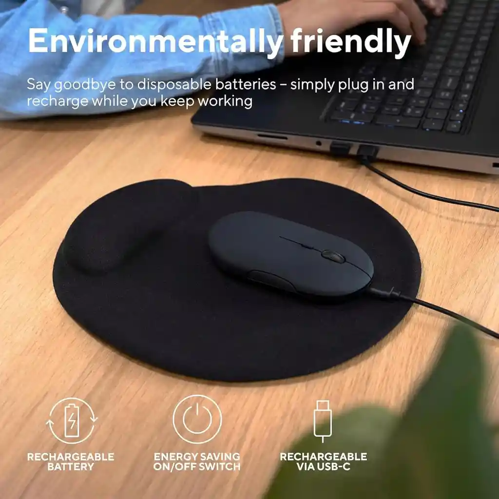 Mouse Inalambrico Bluetooth Recargable Delgado Win, Mac,andr