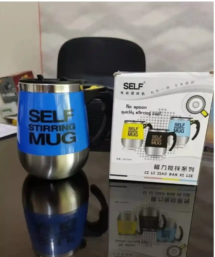 Vaso Taza Pocillo Mezclador Elèctrico Mug Cafe 400ml Color Azul Oscuro