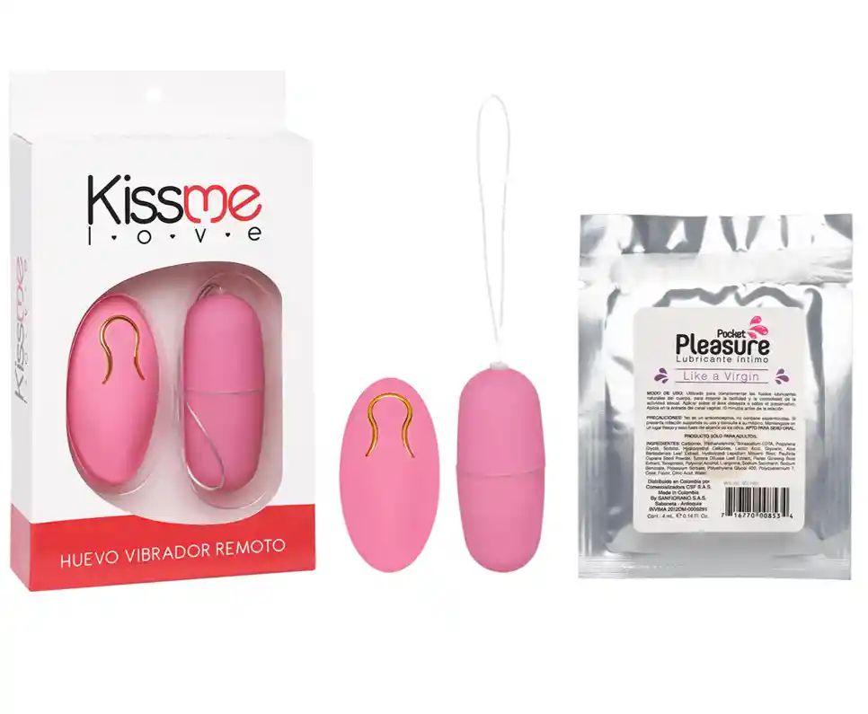 Huevo Vibrador Control Remoto Violeta + Gratis Sachet Estrechante Pocket
