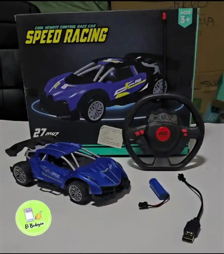 Carro De Juguete Control Remoto Speed Racing Color Azul