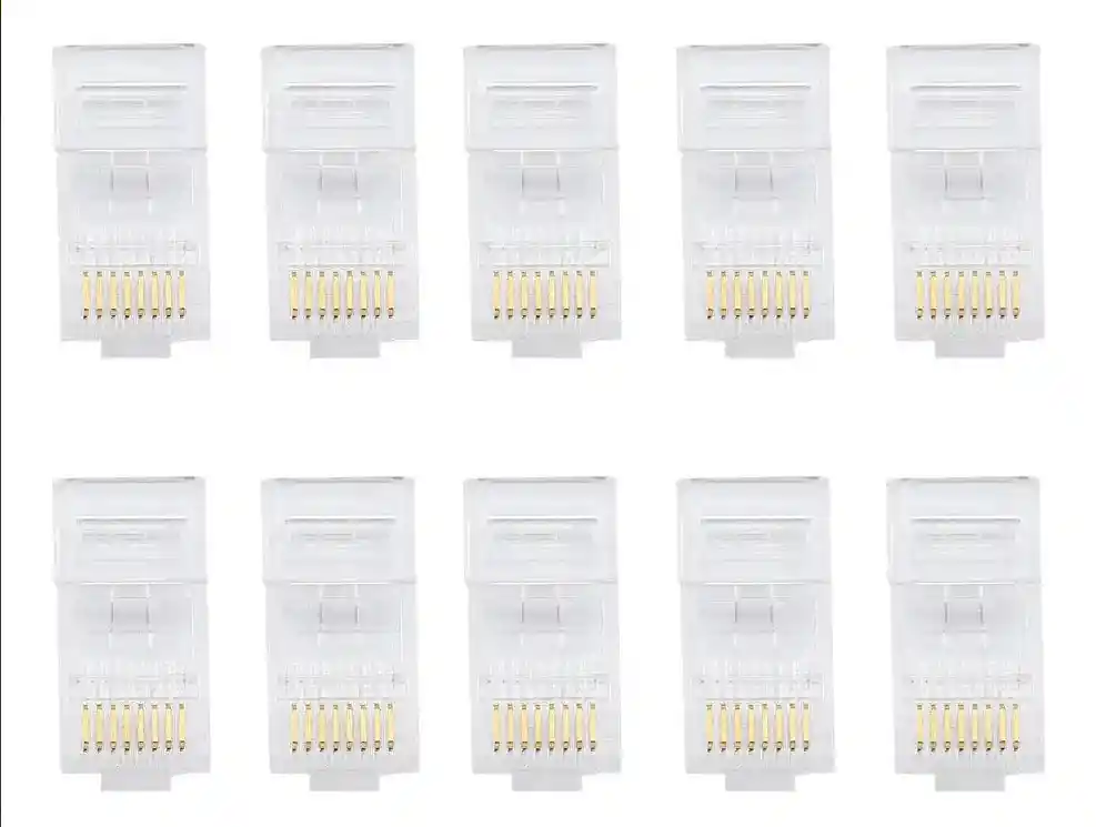 Conector De Red Plug Rj45 Cat 6e X 100 Unidades