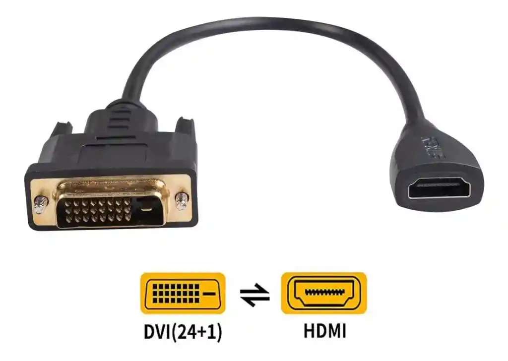 Cable Adaptador Dvi 24+1 Macho A Hdmi Hembra - 30 Cm