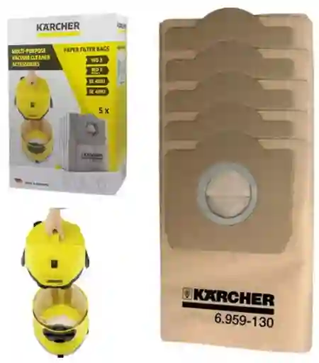 Bolsas Para Aspiradora Karcher Wd3 - 5 Unidades
