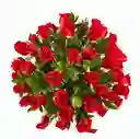 Caja De Rosas Rojas Color Paste