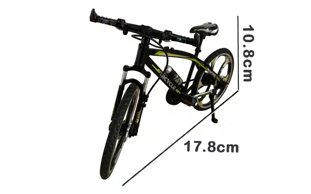 Bicicleta De Metal Escala 1:20 Color Negro