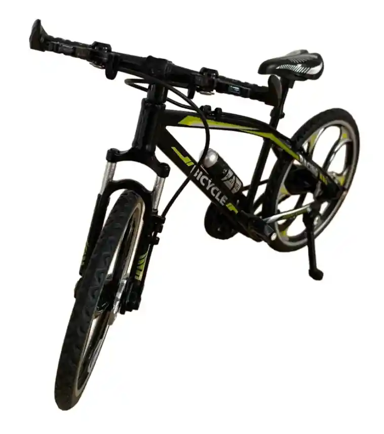 Bicicleta De Metal Escala 1:20 Color Negro
