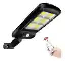 Reflector Lampara Solar Led 3 Modos Con Panel + Control Color Negro