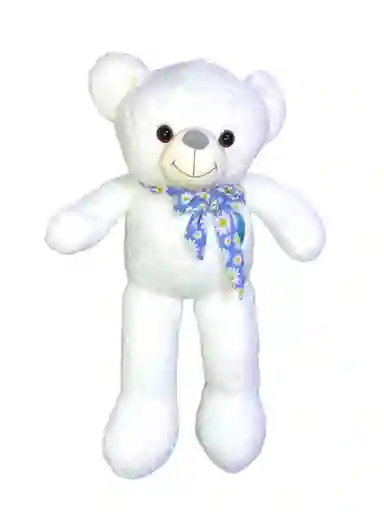 Peluche Oso Blanco Con Moño
