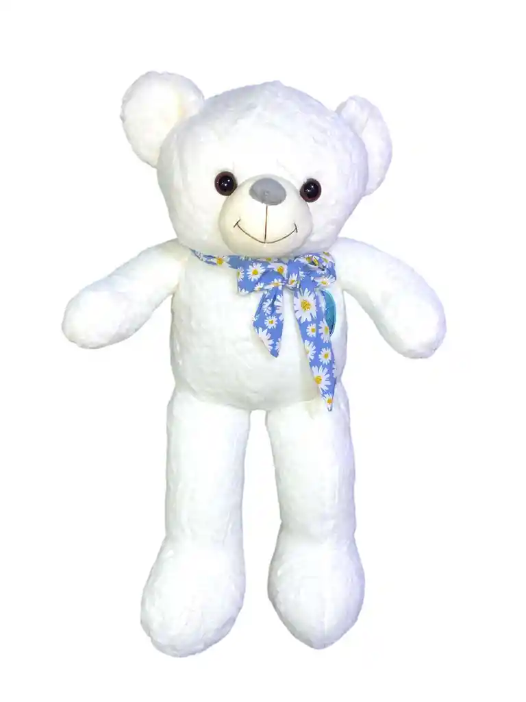 Peluche Oso Blanco Con Moño